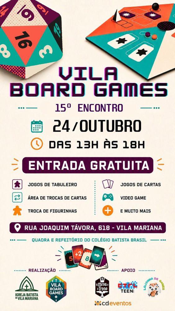 15° Encontro Vila Board Games banner