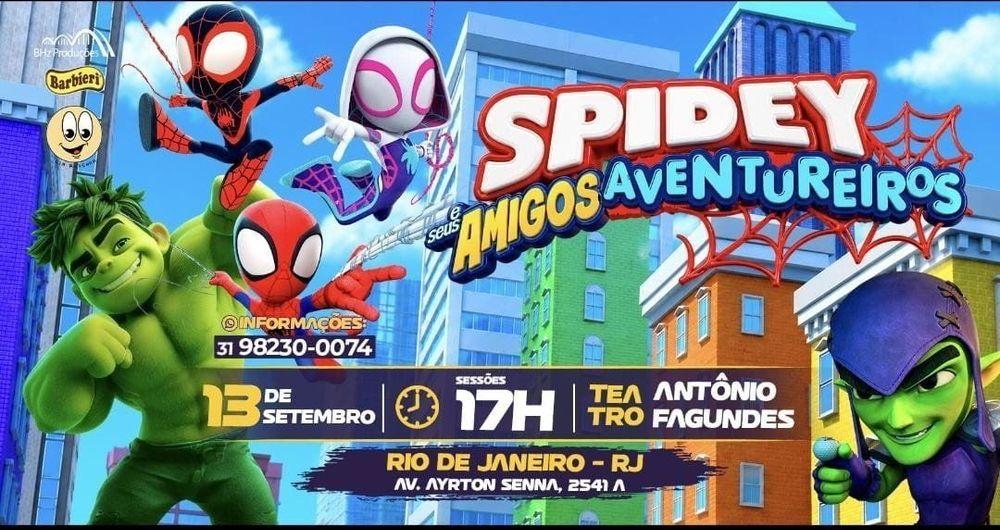 SPIDEY * AMIGOS AVENTUREIROS* AO VIVO 13 DE SETEMBRO banner