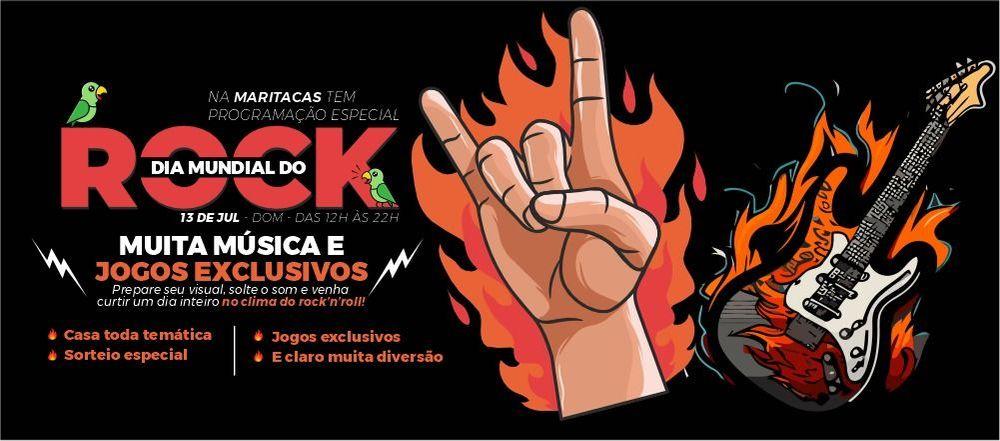Jogos de Rock, no Dia Mundial do Rock banner