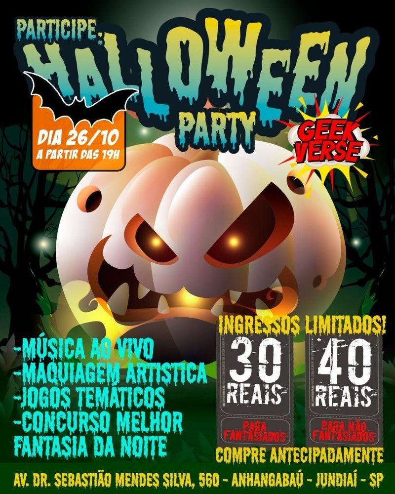 Halloween Party Geek Verse banner