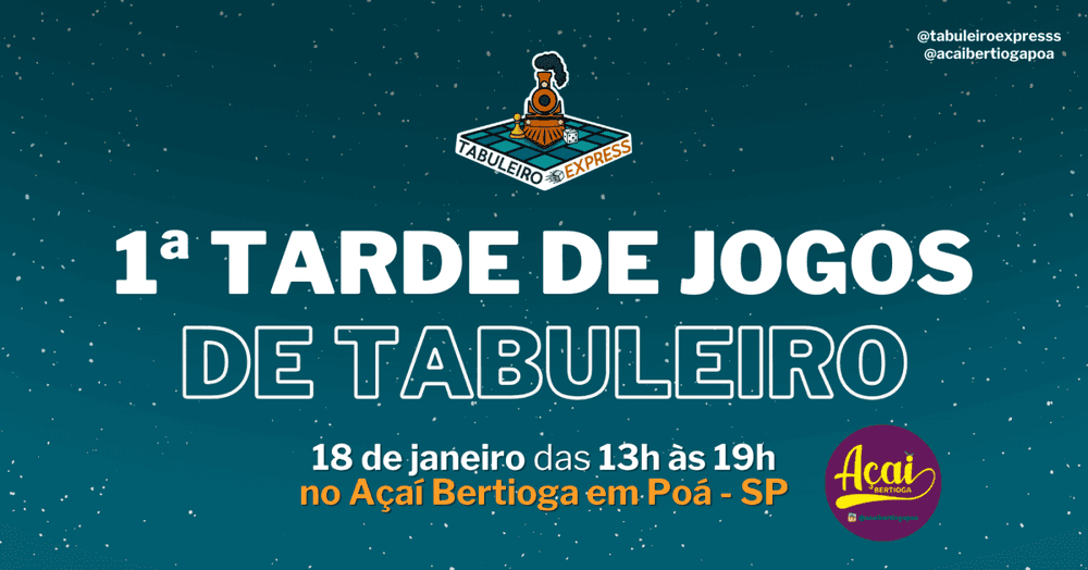 Tarde de Jogos de Tabuleiro - Tabuleiro Express banner